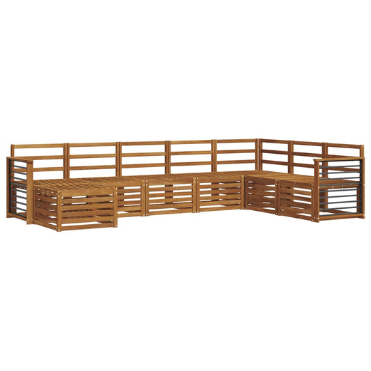 vidaXL Outdoor Sofa Set 8 pcs Natural