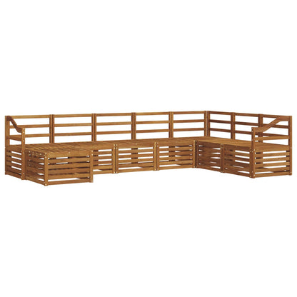 vidaXL Outdoor Sofa Set 8 pcs Natural Solid Acacia Wood
