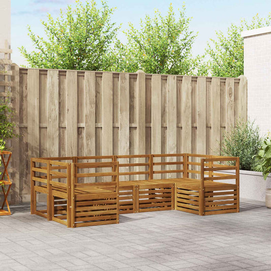 vidaXL Outdoor Sofa Set 6 pcs Natural