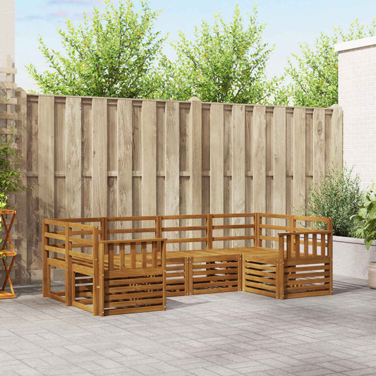 vidaXL Outdoor Sofa Set 6 pcs Natural