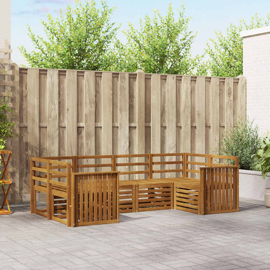 vidaXL Outdoor Sofa Set 6 pcs Natural