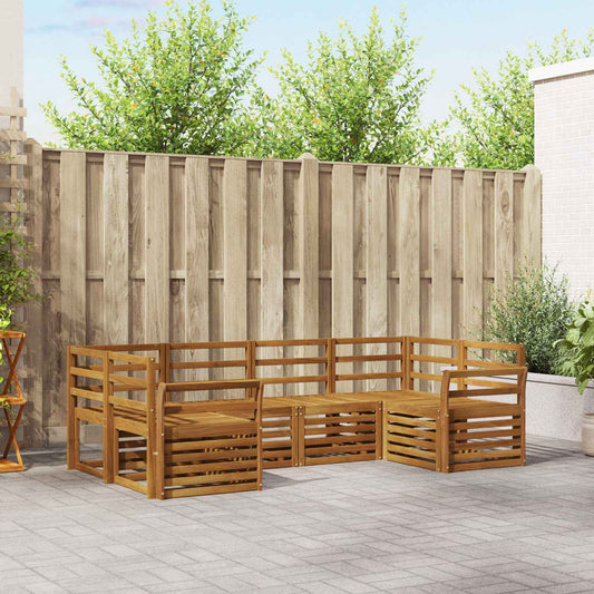 vidaXL Outdoor Sofa Set 6 pcs Natural