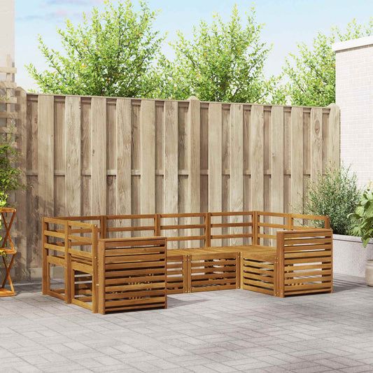 vidaXL Outdoor Sofa Set 6 pcs Natural