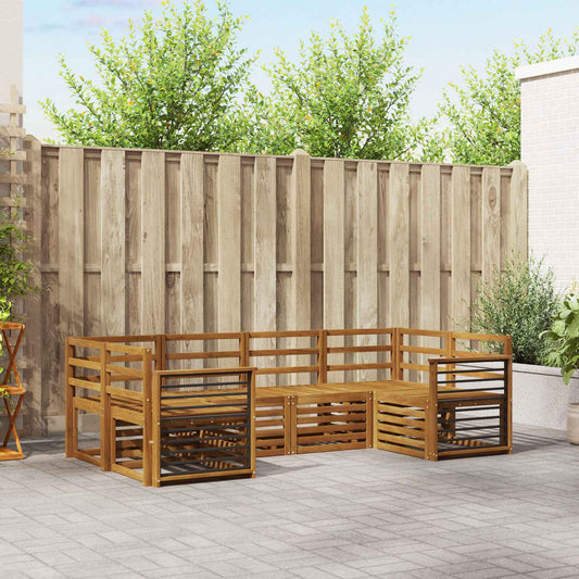 vidaXL Outdoor Sofa Set 6 pcs Natural