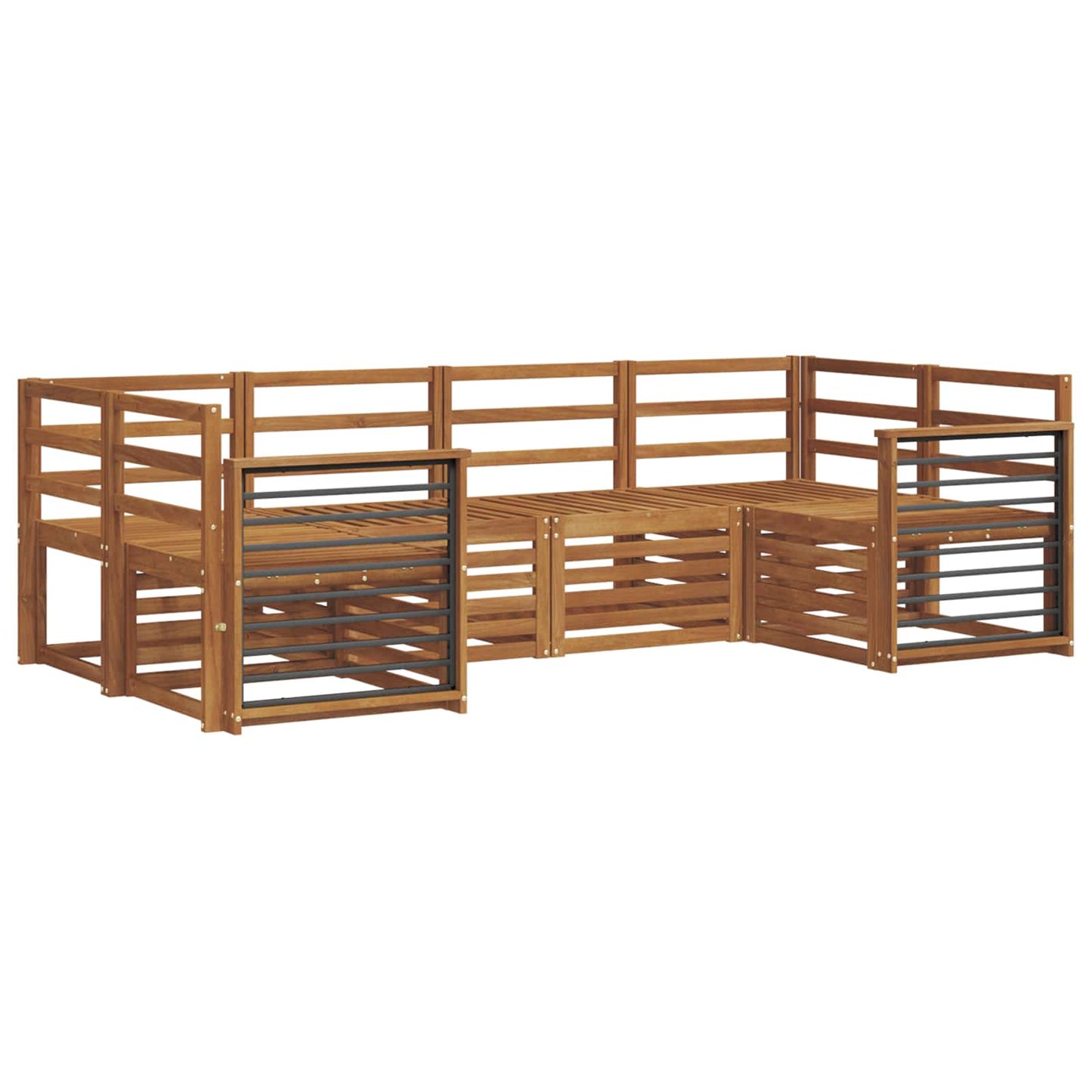 vidaXL Sofa Sets 6 pcs Natural Solid Acacia Wood