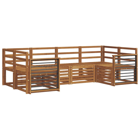 vidaXL Outdoor Sofa Set 6 pcs Natural