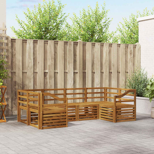 vidaXL Outdoor Sofa Set 6 pcs Natural