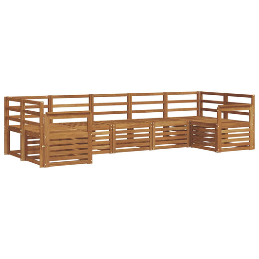 vidaXL Outdoor Sofa Set 7 pcs Natural