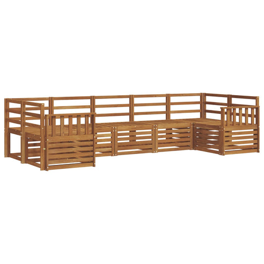 vidaXL Outdoor Sofa Set 7 pcs Natural