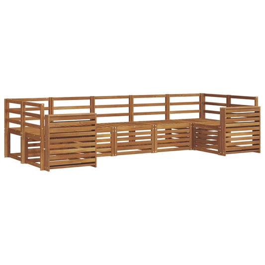 vidaXL Outdoor Sofa Set 7 pcs Natural