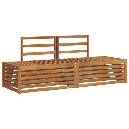 vidaXL Outdoor Sofa Set 2 Piece Natural 182.5 x 63 x 73 cm