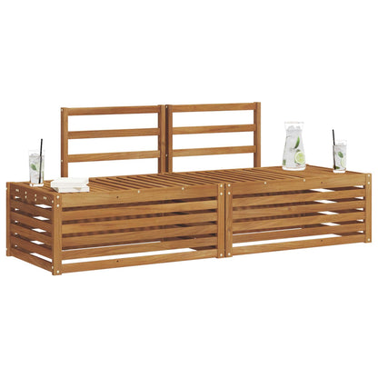 vidaXL Outdoor Sofa Set 2 Piece Natural 182.5 x 63 x 73 cm
