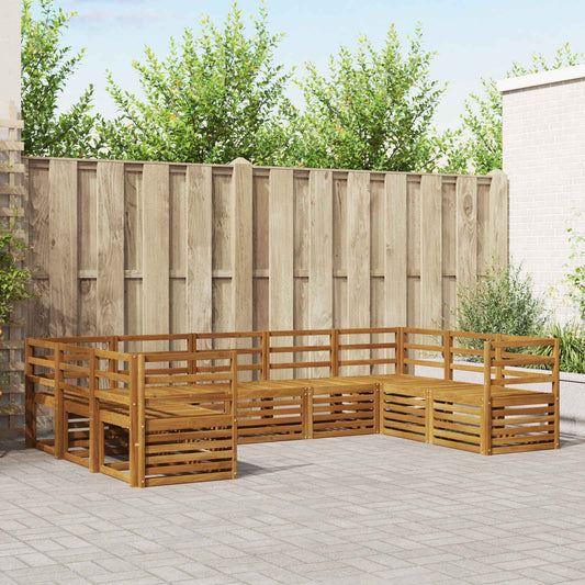 vidaXL Outdoor Sofa Set 9 pcs Natural