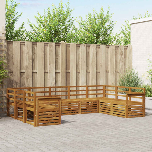 vidaXL Outdoor Sofa Set 9 pcs Natural