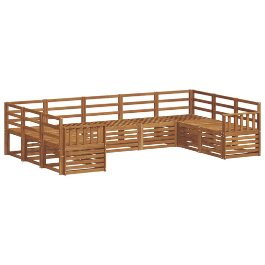 vidaXL Outdoor Sofa Set 9 pcs Natural