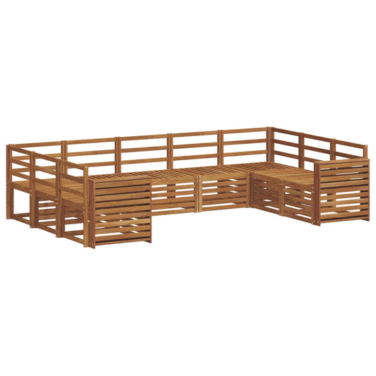vidaXL Outdoor Sofa Set 9 pcs Natural