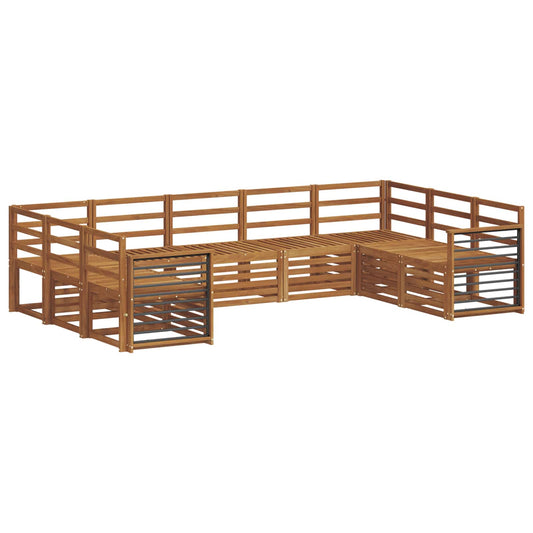 vidaXL Outdoor Sofa Set 9 pcs Natural