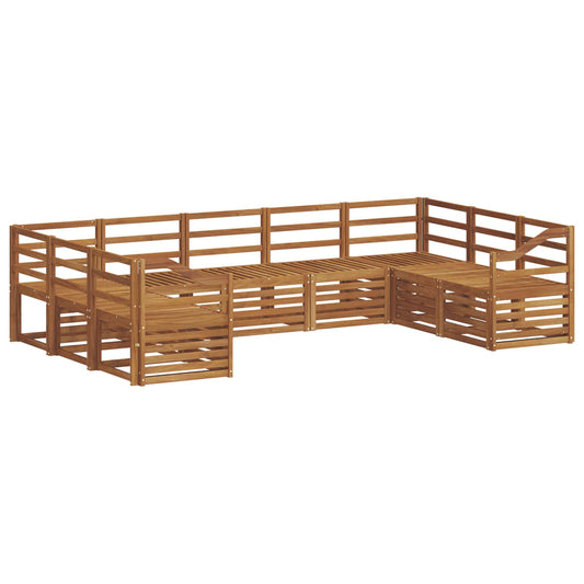 vidaXL Outdoor Sofa Set 9 pcs Natural