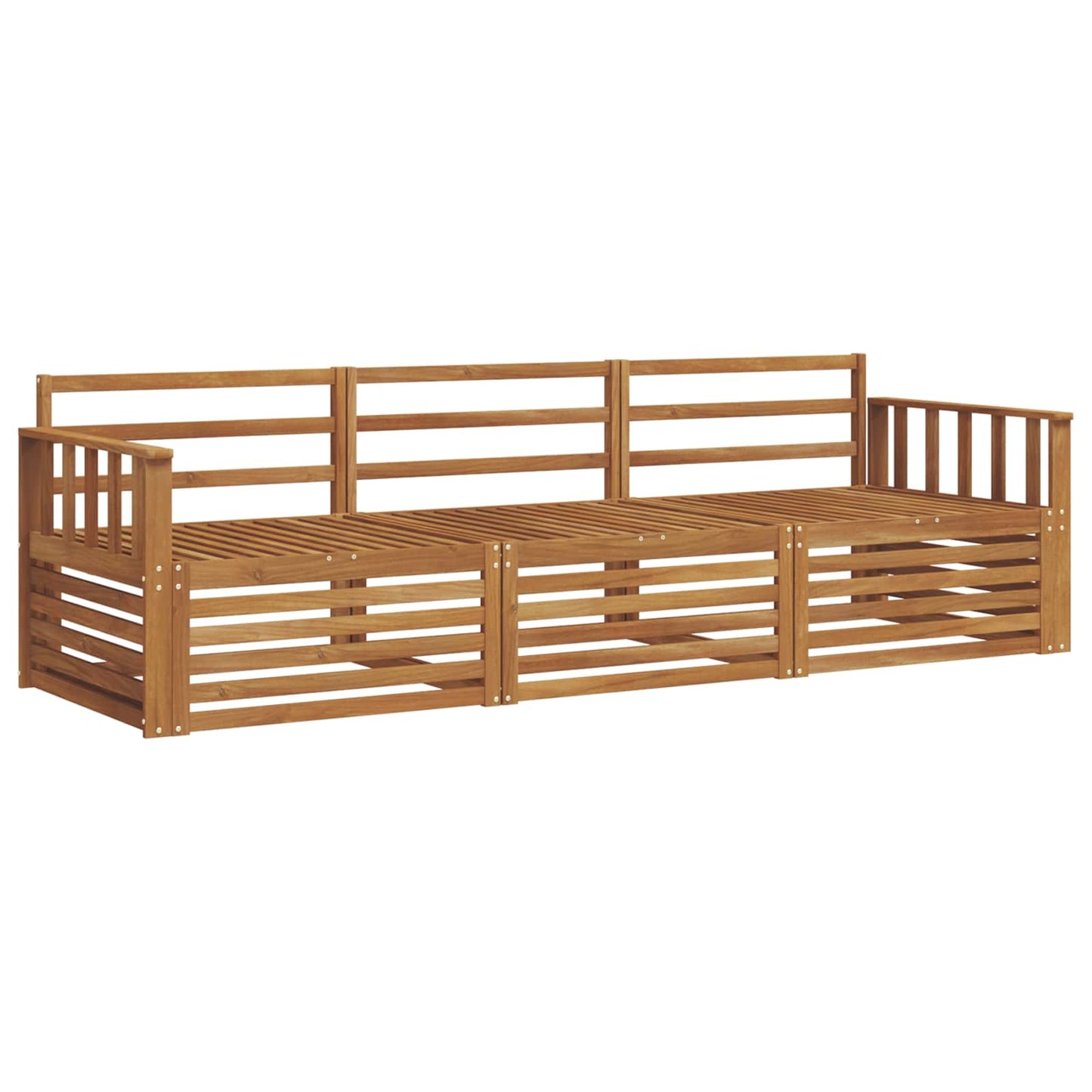 vidaXL Outdoor Sofa Set 3 pcs Natural Solid Acacia Wood