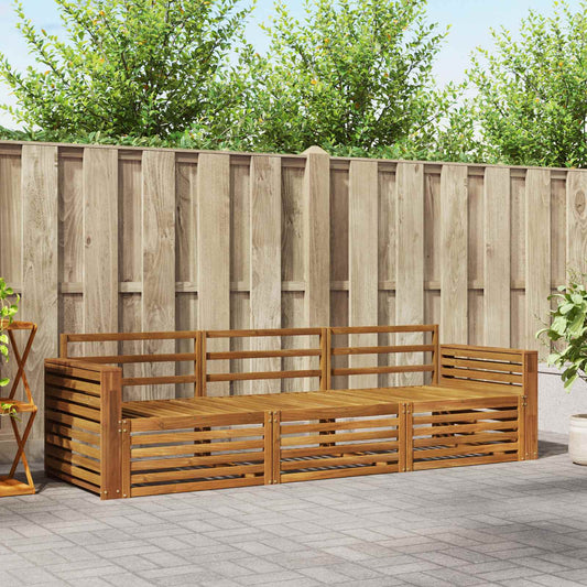 vidaXL Outdoor Sofa Set 3 pcs Natural