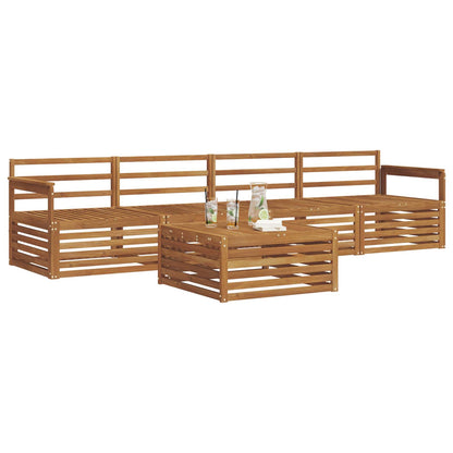 vidaXL Outdoor Sofa Set 5 pcs Natural Solid Acacia Wood