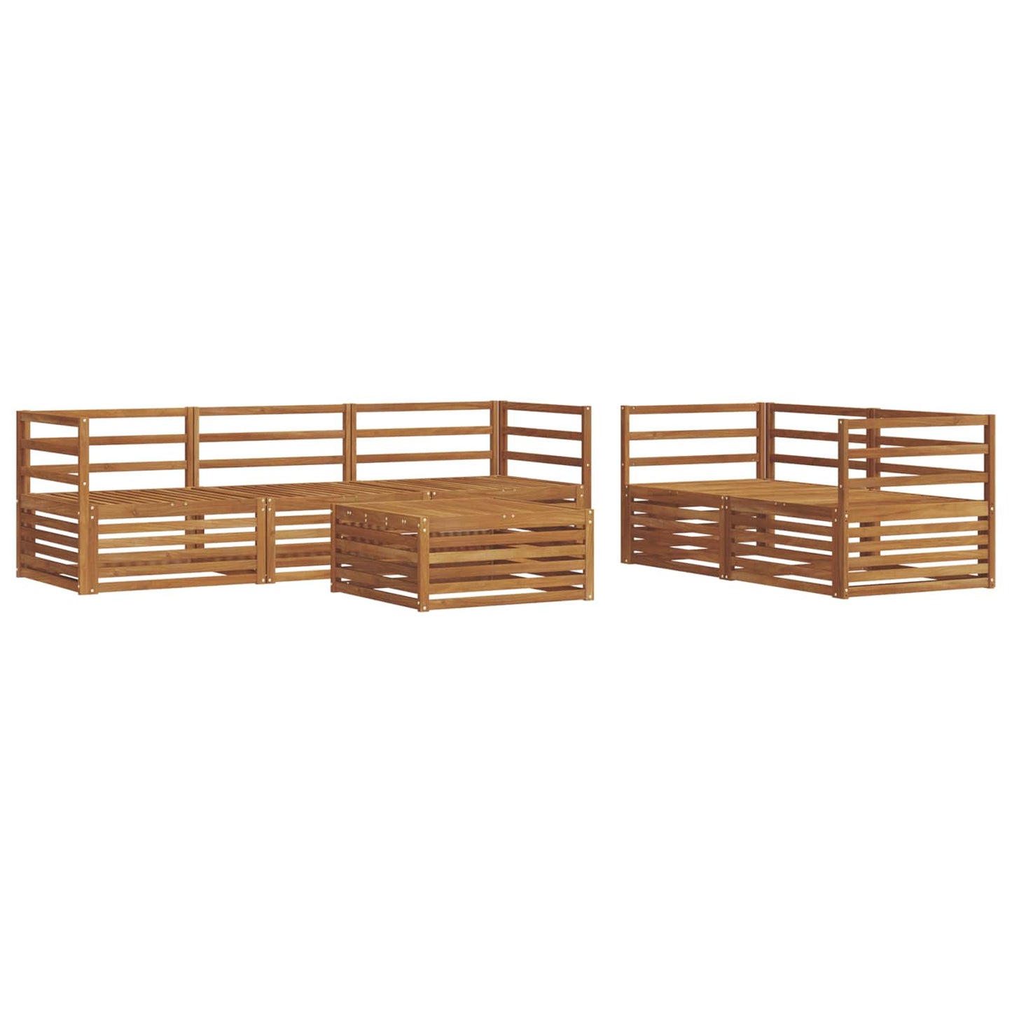 vidaXL Outdoor Sofa Set 6 pcs Natural Solid Acacia Wood