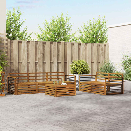 vidaXL Outdoor Sofa Set 6 pcs Natural Solid Acacia Wood