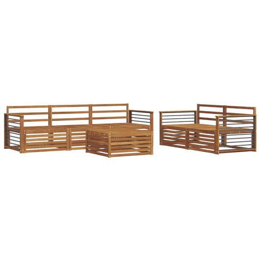 vidaXL Outdoor Sofa Set 6 pcs Natural Solid Acacia Wood