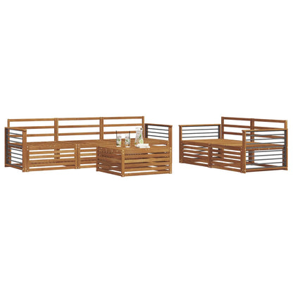 vidaXL Outdoor Sofa Set 6 pcs Natural Solid Acacia Wood