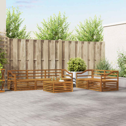 vidaXL Outdoor Sofa Set 6 pcs Natural Solid Acacia Wood