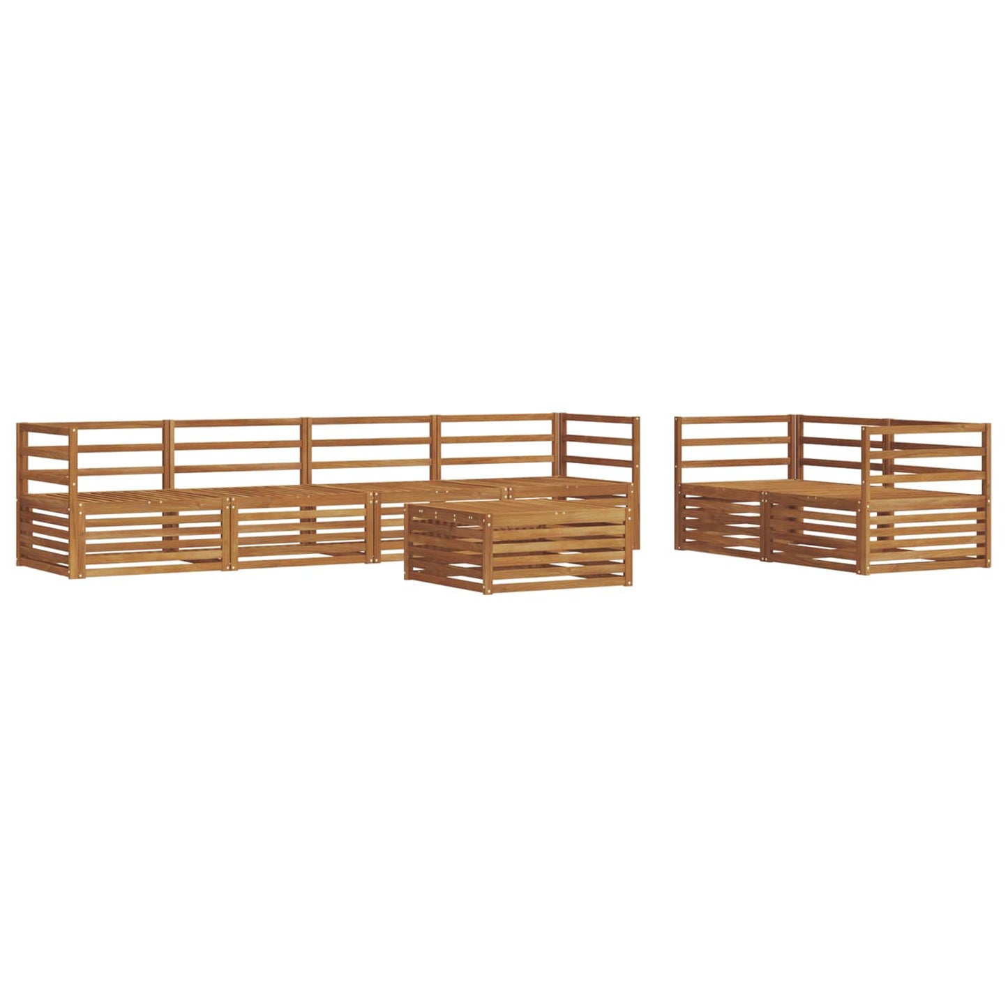 vidaXL Outdoor Sofa Set 7 pcs Natural Solid Acacia Wood