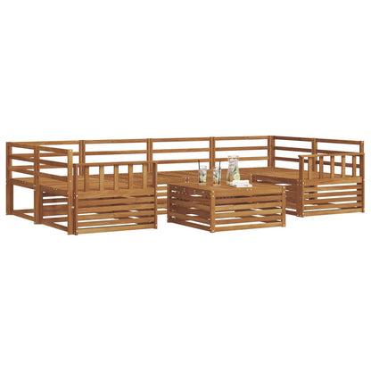vidaXL Outdoor Sofa Set 7 pcs Natural Solid Acacia Wood