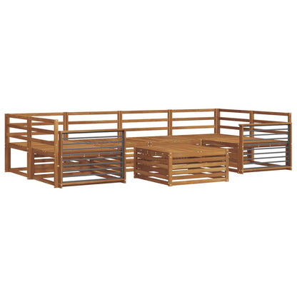 vidaXL Outdoor Sofa Set 7 pcs Natural Solid Acacia Wood