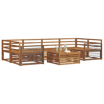 vidaXL Outdoor Sofa Set 7 pcs Natural Solid Acacia Wood