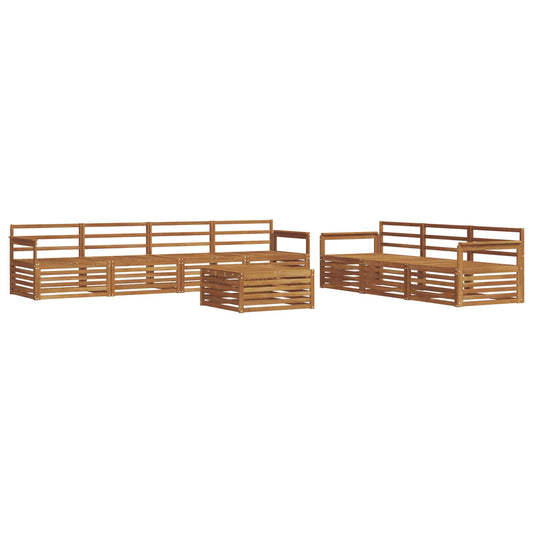 vidaXL Outdoor Sofa Set 8 pcs Natural Solid Acacia Wood