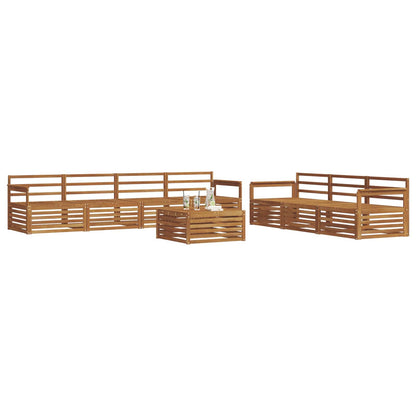 vidaXL Outdoor Sofa Set 8 pcs Natural Solid Acacia Wood