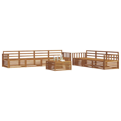 vidaXL Outdoor Sofa Set 8 pcs Natural Solid Acacia Wood