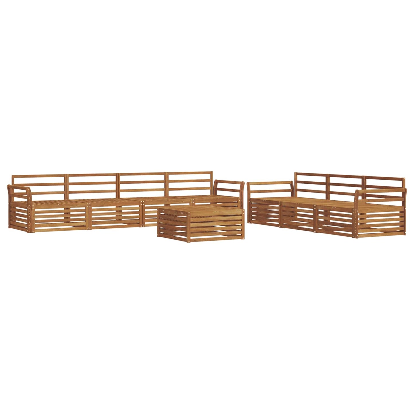 vidaXL Outdoor Sofa Set 8 pcs Natural Solid Acacia Wood