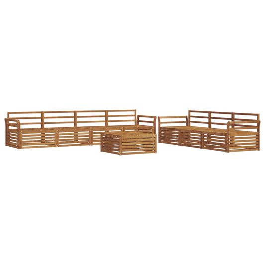 vidaXL Outdoor Sofa Set 8 pcs Natural Solid Acacia Wood