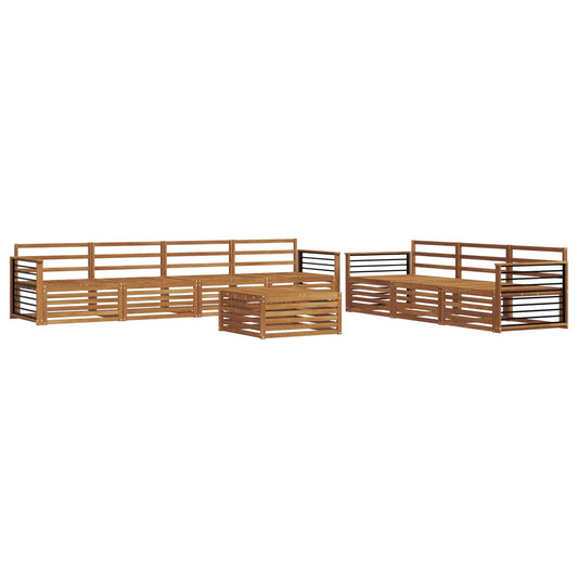 vidaXL Outdoor Sofa Set 8 pcs Natural Solid Acacia Wood