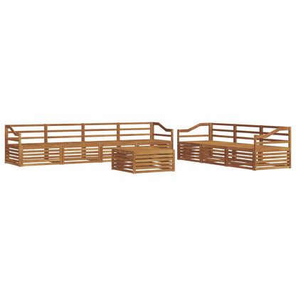 vidaXL Outdoor Sofa Set 8 pcs Natural Solid Acacia Wood