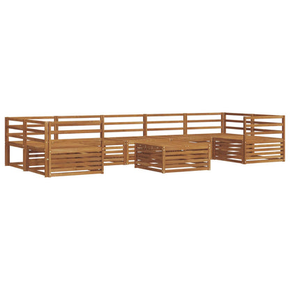 vidaXL Outdoor Sofa Set 8 pcs Natural Solid Acacia Wood