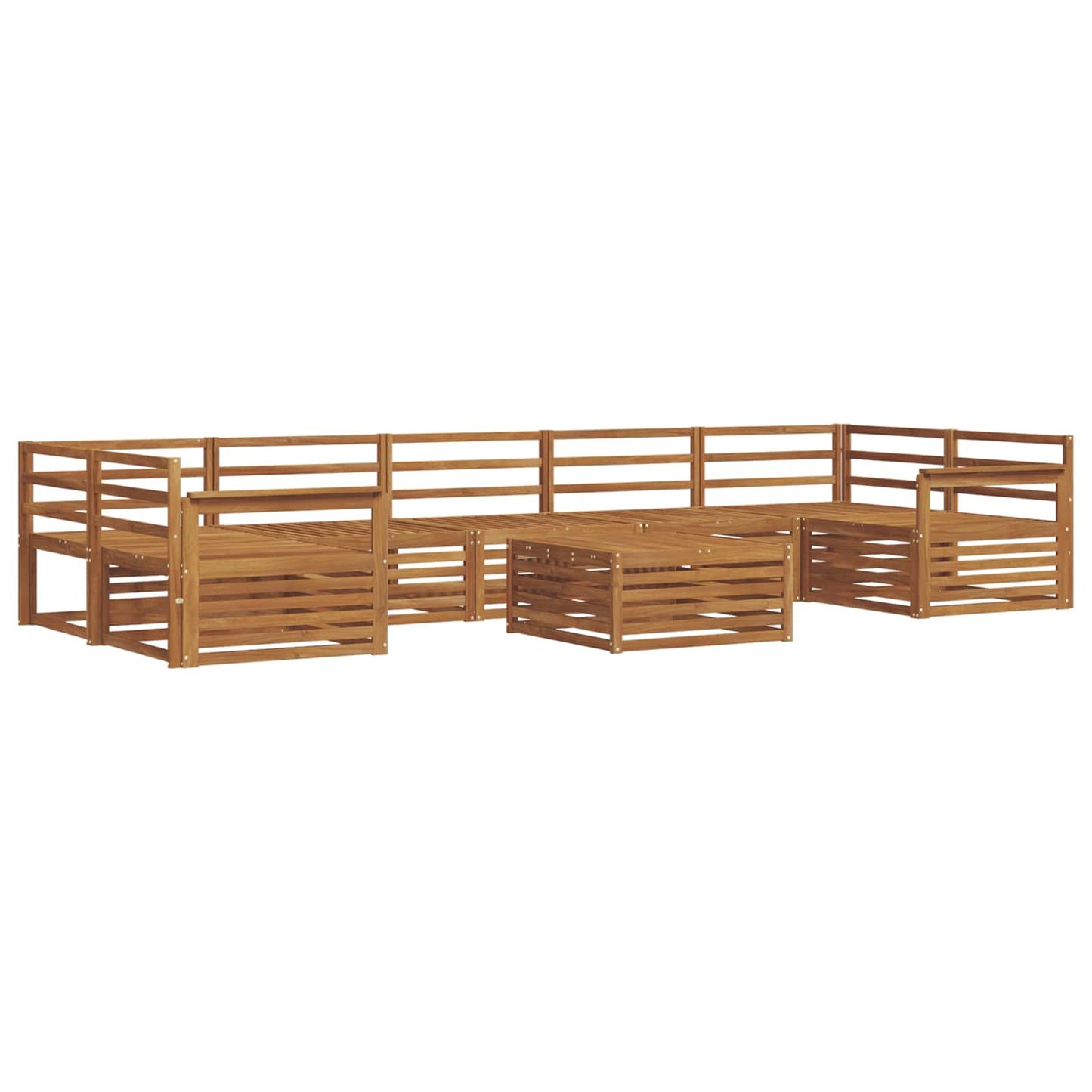 vidaXL Outdoor Sofa Set 8 pcs Natural Solid Acacia Wood