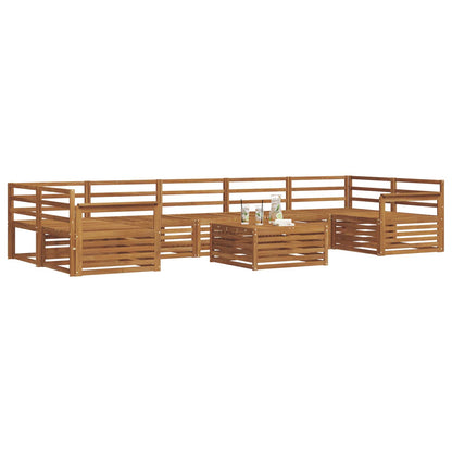 vidaXL Outdoor Sofa Set 8 pcs Natural Solid Acacia Wood