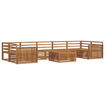 vidaXL Outdoor Sofa Set 8 pcs Natural Solid Acacia Wood