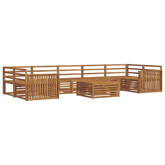 vidaXL Outdoor Sofa Set 8 pcs Natural Solid Acacia Wood