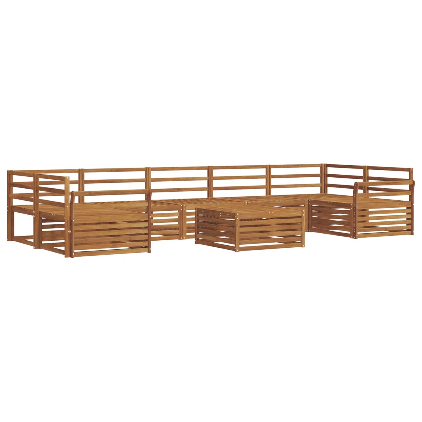vidaXL Outdoor Sofa Set 8 pcs Natural Solid Acacia Wood