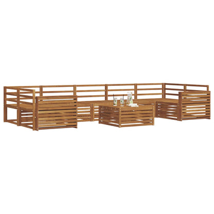 vidaXL Outdoor Sofa Set 8 pcs Natural Solid Acacia Wood