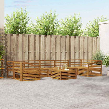vidaXL Outdoor Sofa Set 8 pcs Natural Solid Acacia Wood