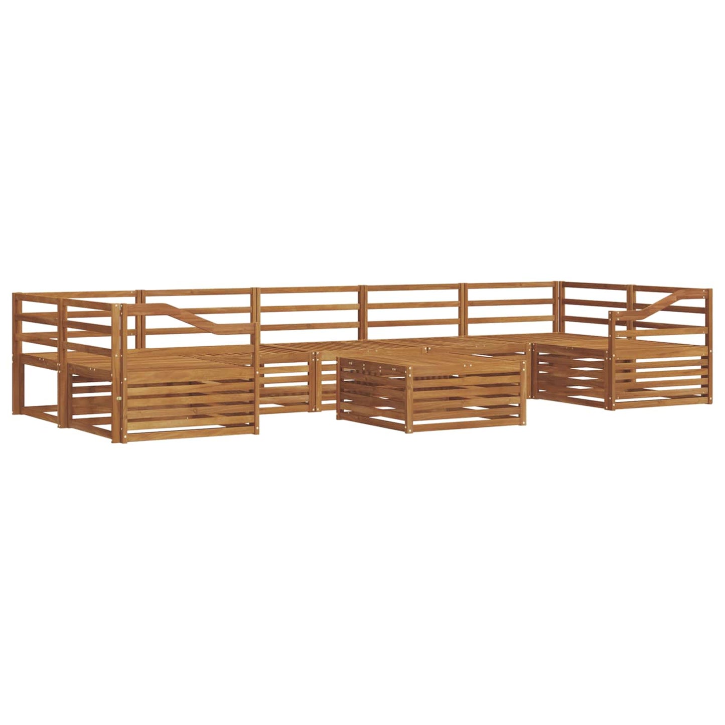 vidaXL Outdoor Sofa Set 8 pcs Natural Solid Acacia Wood